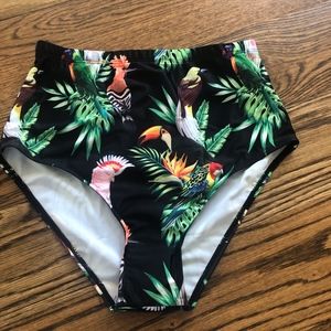 Women High Waisted Beachwear Swim Bottoms